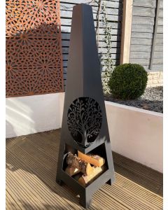 Laser Cut Steel Garden Chiminea