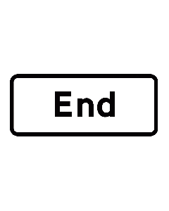 End Temporary Traffic Sign