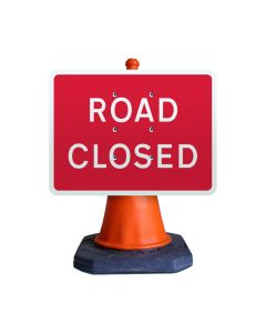 Road Closed Cone Sign