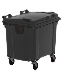 1100 Litre Black Wheelie Bin