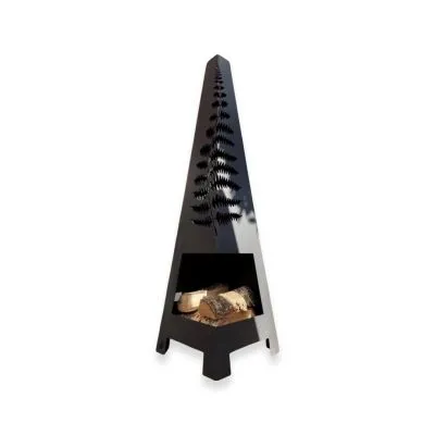Laser Cut Steel Chimenea - Fern Leaf Design