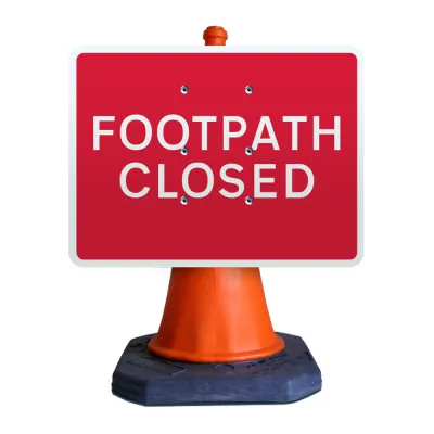 Footpath Closed Cone Sign