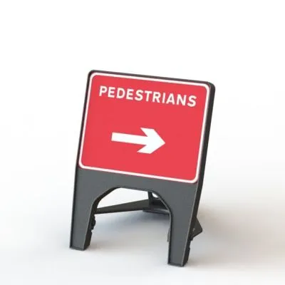 Reversible Pedestrian Q-Sign