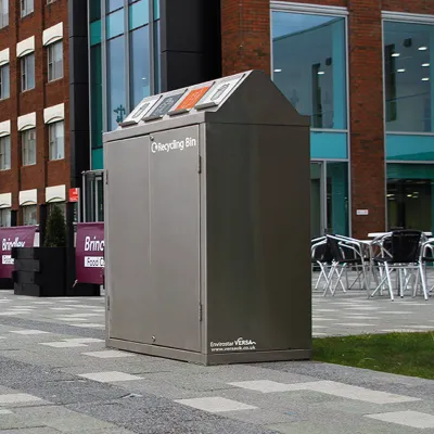 Stainless Steel Public Recycling Bin